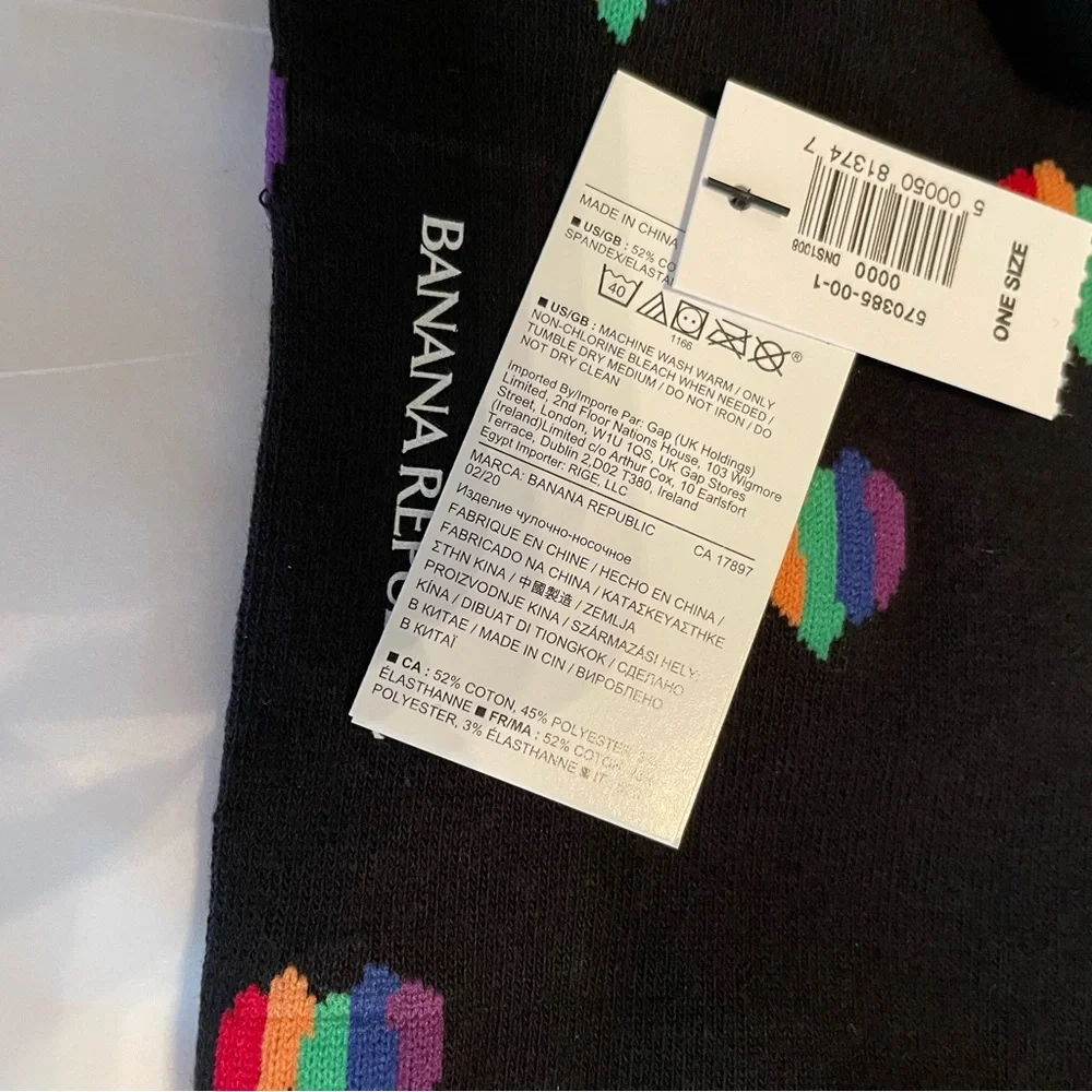⭐️ 5/$25 Banana Republic rainbow heart socks